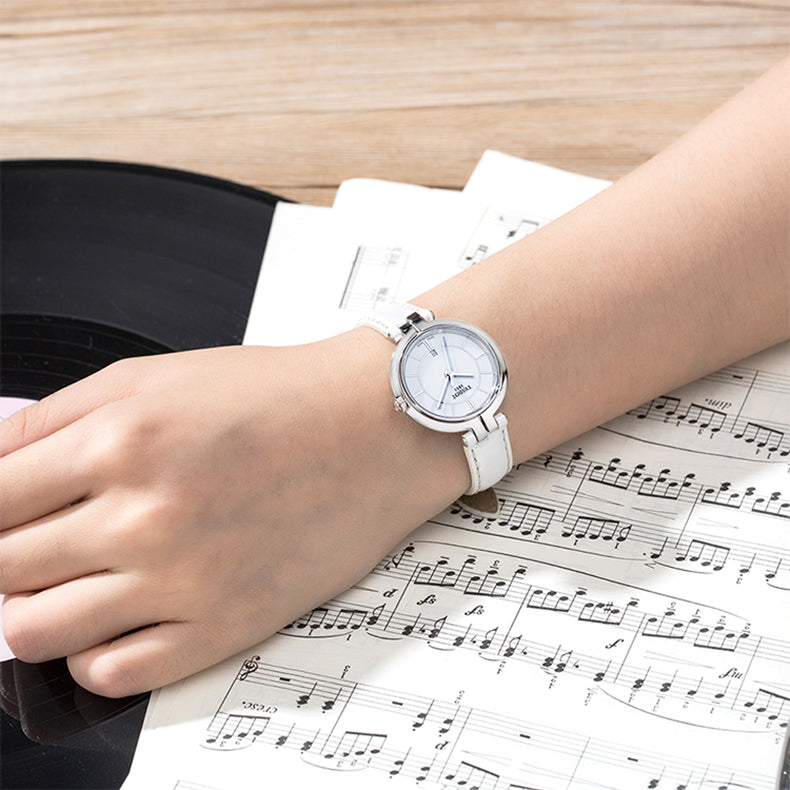 Tissot T Lady Flamingo White Dial White Leather Strap Watch For Women - T094.210.16.011.00 Buy Now By Tissot