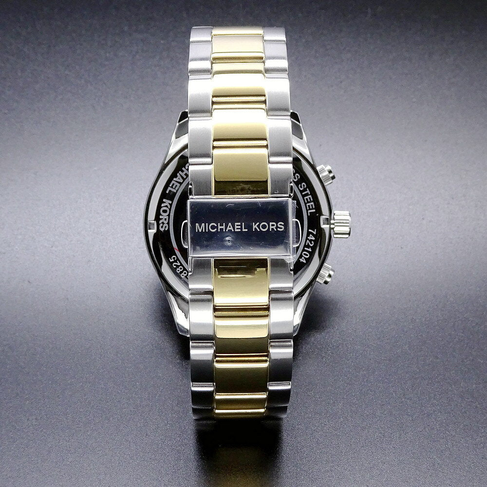 Michael Kors Layton Chronograph Blue Dial Two Tone Steel Strap Watch For Men - MK8825