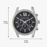 Michael Kors Lexington Chronograph Black Dial Black Steel Strap Watch For Men - MK8602 Buy Now By Michael Kors