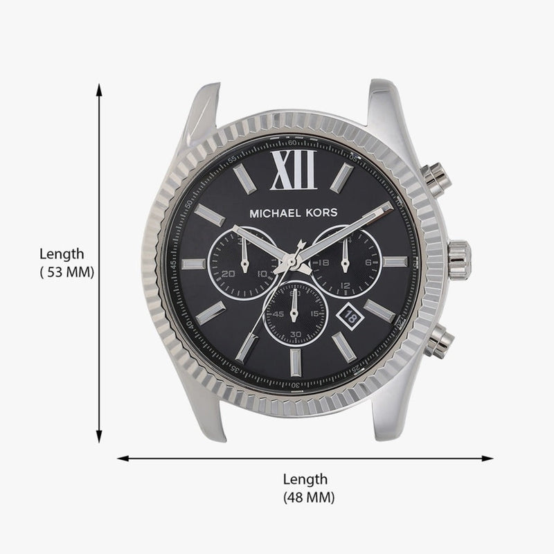 Michael Kors Lexington Chronograph Black Dial Black Steel Strap Watch For Men - MK8602 Buy Now By Michael Kors