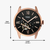 Fossil Townsman Automatic Black Dial Black Leather Strap Watch for Men - ME3170 Buy Now By Fossil