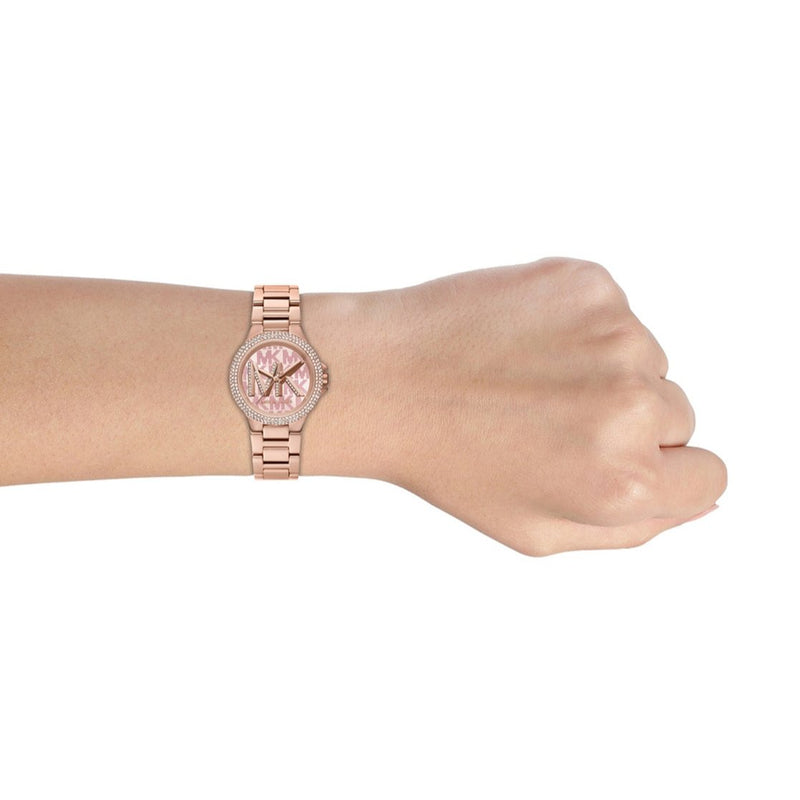Michael Kors Camille Three Hand Rose Gold Dial Rose Gold Steel Strap Watch For Women - MK7197 Buy Now By Michael Kors