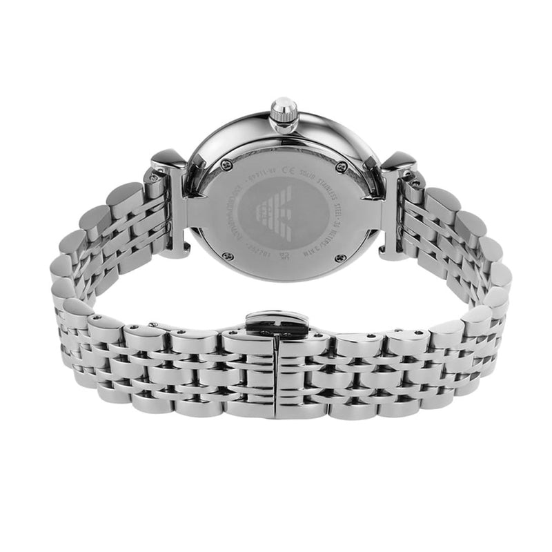 Emporio Armani Gianni T-Bar Quartz Silver Dial Silver Steel Strap Watch For Women - AR11445 Buy Now By Emporio Armani