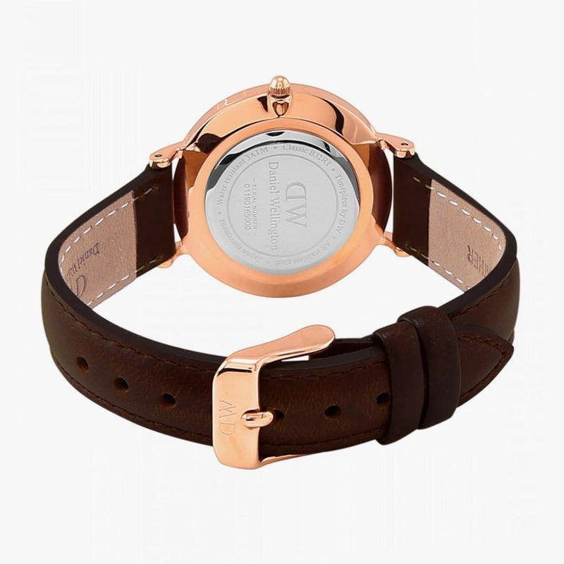 Daniel Wellington Classic Petite Bristol Black Dial Brown Leather Strap Watch For Women - DW00100221 Buy Now By Daniel Wellington