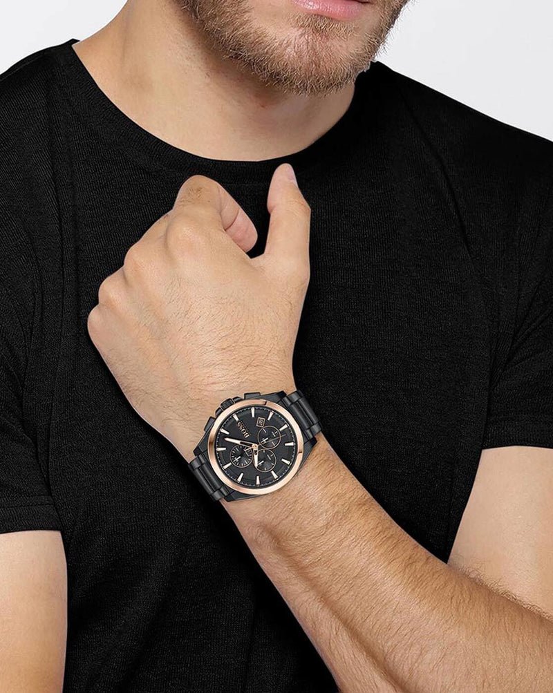 Hugo Boss Grandmaster Black Dial Black Steel Strap Watch for Men - 1513885 Buy Now By Hugo Boss