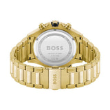 Hugo Boss Ikon Chronograph Blue Dial Gold Steel Strap Watch for Men - 1513340