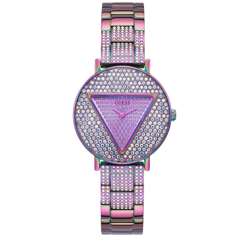 Shop Guess Trend Diamonds Purple Dial Purple Steel Strap Watch for Women - GW0512L4 in USA