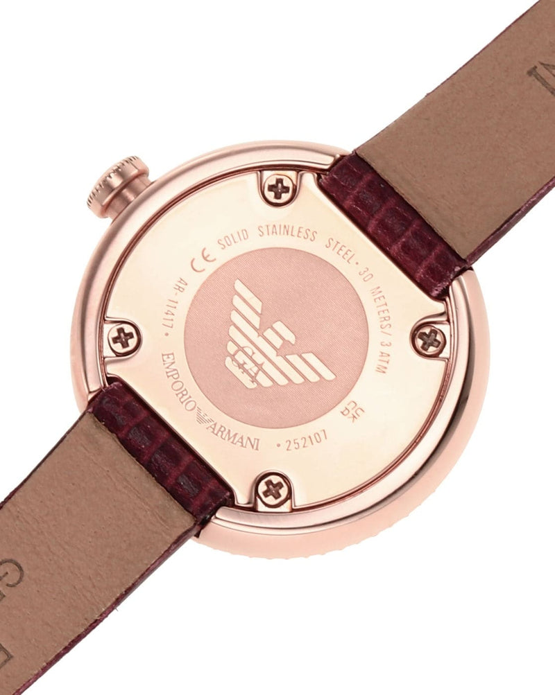 Emporio Armani Analog White Dial Brown Leather Strap Watch For Men - AR9042 Buy Now By Emporio Armani