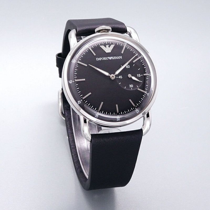 Emporio Armani Aviator Quartz Black Dial Black Leather Strap Watch For Men - AR11336 Buy Now By Emporio Armani