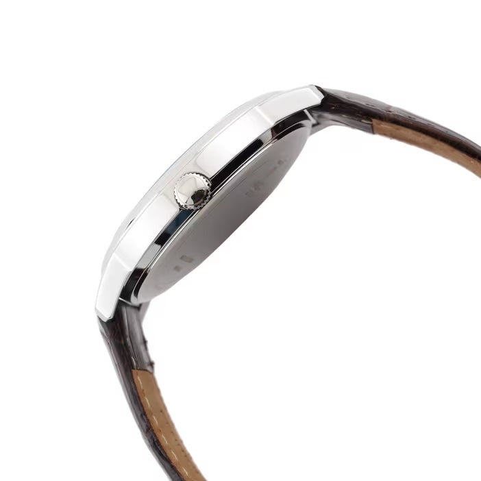 Guess Wafer Analog Blue Dial Brown Leather Strap Watch For Men - W0496G2 Buy Now By Guess