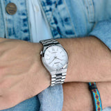 Citizen Tsuyosa Automatic White Dial Silver Steel Strap Watch For Men - NJ0150-81A Buy Now By Citizen