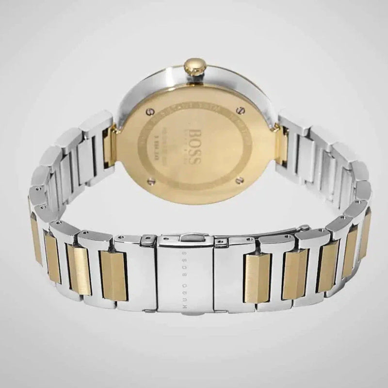 Shop Hugo Boss Allusion Quartz Silver Dial Two Tone Steel Strap Watch For Women - 1502417 in USA