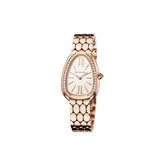Bvlgari Serpenti Seduttori Diamonds Silver Dial Rose Gold Steel Strap Watch for Women - SERPENTI103146