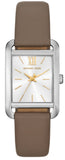 Michael Kors Monroe Three Hand Silver Dial Grey Leather Strap Watch for Women - MKO1030