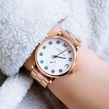 Marc Jacobs Baker White Dial Rose Gold Steel Strap Watch for Women - MBM3441 Buy Now By Marc Jacobs