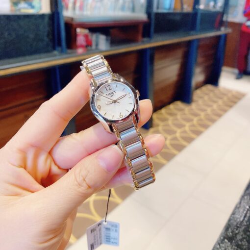 Tissot T Wave Mother of Pearl Dial Two Tone Steel Strap Watch for Women - T023.210.22.117.00 Buy Now By Tissot