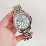 Michael Kors Bradshaw Chronograph Blue Dial Silver Steel Strap Watch For Women - MK6099 Buy Now By Michael Kors