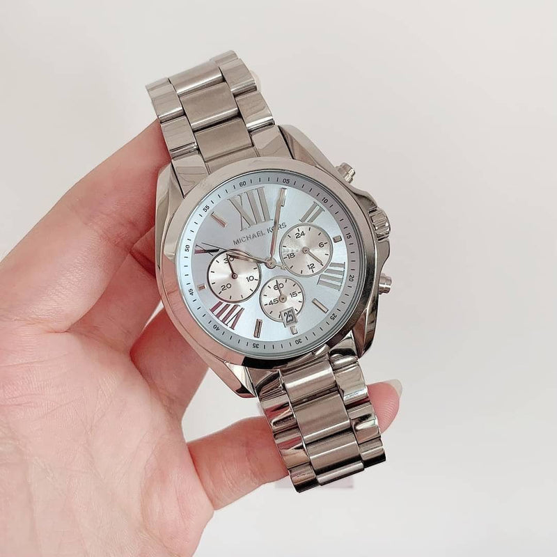 Michael Kors Bradshaw Chronograph Blue Dial Silver Steel Strap Watch For Women - MK6099 Buy Now By Michael Kors