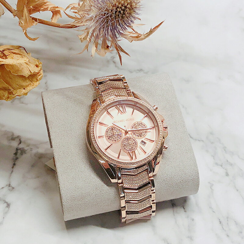 Michael Kors Whitney Chronograph Rose Gold Dial Rose Gold Steel Strap Watch For Women - MK6730 Buy Now By Michael Kors