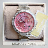 Michael Kors Parker Chronograph Pink Dial Silver Steel Strap Watch For Women - MK6105 Buy Now By Michael Kors