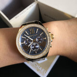 Michael Kors Wren Diamonds Blue Dial Gold Steel Strap Watch for Women - MK6291 Buy Now By Michael Kors