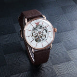 Emporio Armani Meccanico Automatic White Dial Brown Leather Strap Watch For Men - AR60027 Buy Now By Emporio Armani