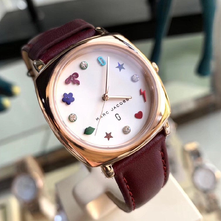 Marc Jacobs Mandy White Dial Brown Leather Strap Watch for Women - MJ1598 Buy Now By Marc Jacobs