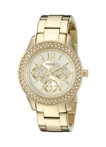 Fossil Stella Multifunction Gold Dial Gold Steel Strap Watch for Women - ES3589 Buy Now By Fossil