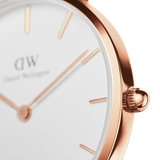 Daniel Wellington Classic Petite Sheffield White Dial Black Leather Strap Watch For Women - DW00100230 Buy Now By Daniel Wellington