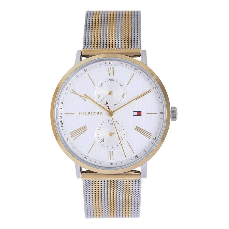 Tommy Hilfiger Jenna Quartz White Dial Two Tone Mesh Bracelet Watch for Women  - 1782074