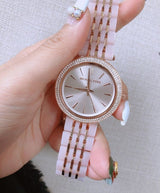 Michael Kors Darci Rose Gold Dial Two Tone Steel Strap Watch for Women - MK4327 Buy Now By Michael Kors