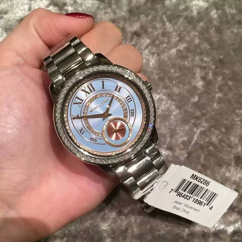Michael Kors Madelyn Quartz Blue Dial Silver Steel Strap Watch For Women - MK6286 Buy Now By Michael Kors