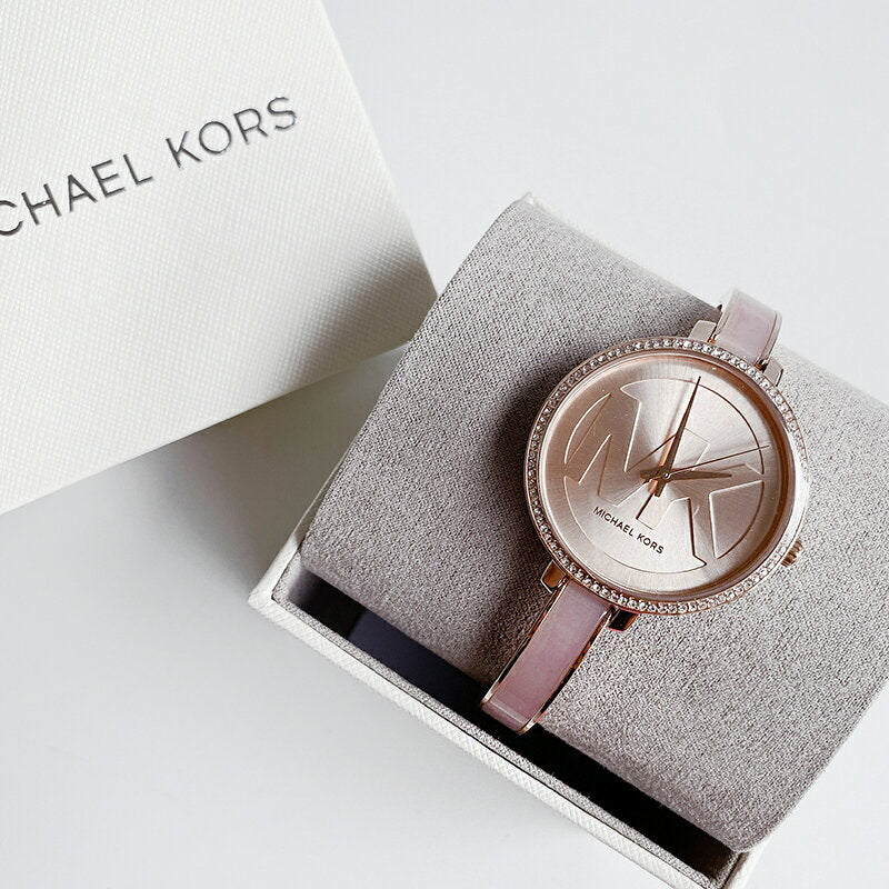 Michael Kors Jaryn Analog Rose Gold Dial Pink Steel Strap Watch For Women - MK4545 Buy Now By Michael Kors