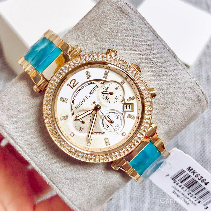 Michael Kors Parker Gold Dial Two Tone Steel Strap Watch for Women - MK6364 Buy Now By Michael Kors