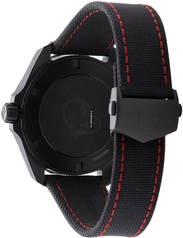Tag Heuer Aquaracer Caliber 5 Black Dial Black Nylon Strap Watch for Men - WAY208A.FC6381 Buy Now By Tag Heuer