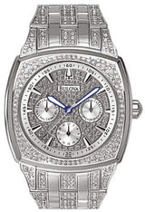 Bulova Crystal Collection Phantom Silver Dial Silver Steel Strap Watch for Men - 96C002 Buy Now By Bulova