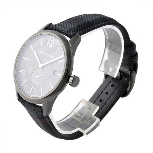 Shop Burberry The Classic Round Horseferry Black Dial Black Leather Strap Watch for Men - BU10010 in USA