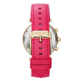 Michael Kors Parker Chronograph White Dial Pink Leather Strap Watch for Women - MK2297 Buy Now By Michael Kors