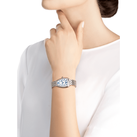 Bvlgari Serpenti Seduttori Diamonds White Gold Dial White Gold Steel Strap Watch for Women - SERPENTI103148