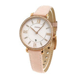 Shop Fossil Jacqueline White Dial Pink Leather Strap Watch for Women - ES4303 in USA