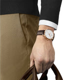 Tissot T Classic Tradition Chronograph White Dial Brown Leather Strap Watch For Men - T063.617.36.037.00 Buy Now By Tissot
