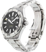 Shop Tag Heuer Aquaracer Automatic Caliber 5 Black Dial Silver Steel Strap Watch for Men - WBD2110.BA0928 in USA