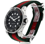 Shop Gucci Dive Black Dial Red & Green Nylon Strap Watch For Men - YA136209 in USA