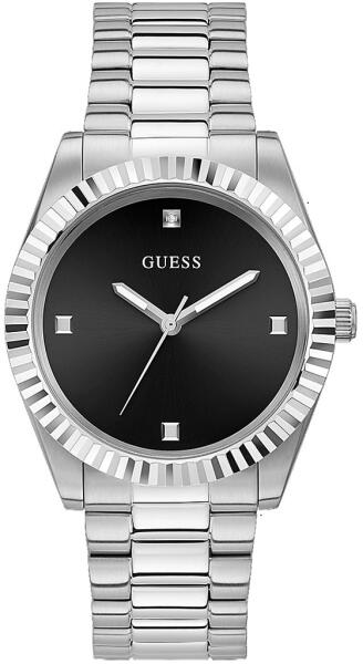 Guess Connoisseur Analog Black Dial Silver Steel Strap Watch For Men - GW0542G1 Buy Now By Guess