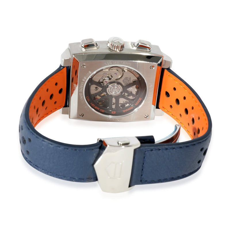 Tag Heuer Monaco Gulf Automatic Chronograph Blue Dial Blue Leather Strap Watch for Men - CBL2115.FC6494 Buy Now By Tag Heuer