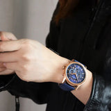 Armani Exchange Banks Chronograph Blue Dial Blue Leather Strap Watch For Men - AX1723 Buy Now By Armani Exchange