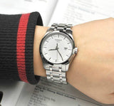 Tissot T Trend Couturier Chronograph White Dial Silver Steel Strap Watch For Men - T035.410.11.031.00 Buy Now By Tissot