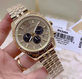 Michael Kors Lexington Crystals Gold Dial Gold Steel Strap Watch for Men - MK8494 Buy Now By Michael Kors