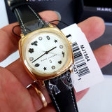 Marc Jacobs Mandy White Dial Black Leather Strap Watch for Women - MJ1564 Buy Now By Marc Jacobs