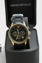 Emporio Armani Sportivo Quartz Black Dial Black Steel Strap Watch For Men - AR8023 Buy Now By Emporio Armani